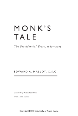 MONK`S TALE - University of Notre Dame