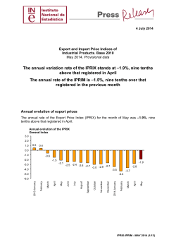The annual variation rate of the IPRIX stands at &ndash;1.9%, nine tenths