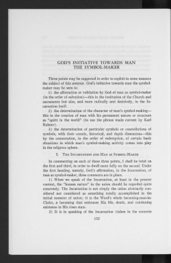 god`s initiative towards man the symbol-maker
