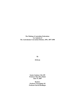 The Making of Australian Federation
