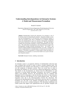 Understanding Interdependence in Enterprise Systems: A Model