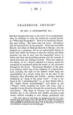 Cranbrook Church - Kent Archaeological Society