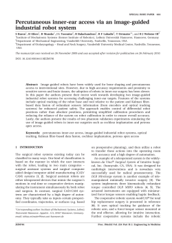 Percutaneous inner-ear access via an image-guided