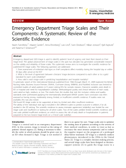 Emergency Department Triage Scales and Their Components: A