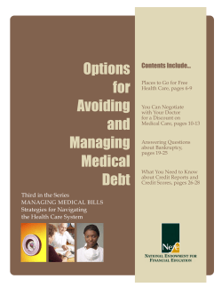 Options for Avoiding and Managing Medical Debt