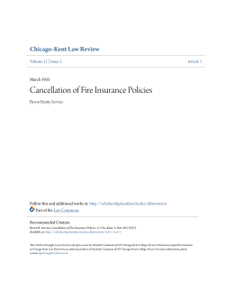 Cancellation of Fire Insurance Policies