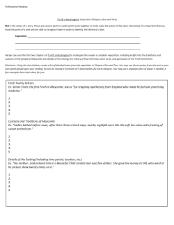 Finch Family History Ex. Simon Finch, the first Finch in Maycomb