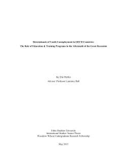 Determinants of Youth Unemployment in OECD Countries: The Role
