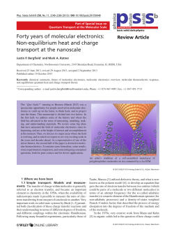Forty years of molecular electronics: Nonequilibrium heat and
