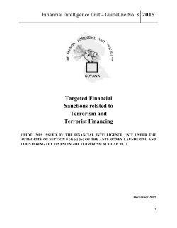 Financial Intelligence Unit &ndash; Guideline No. 2