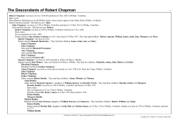 The Descendants of Robert Chapman