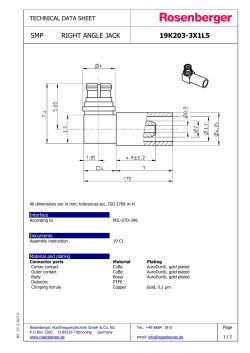 SMP RIGHT ANGLE JACK 19K203-3X1L5