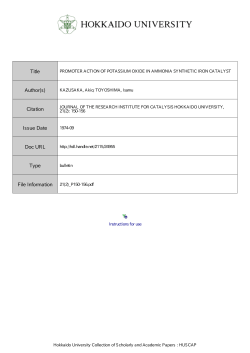 PROMOTER ACTION OF POTASSIUM OXIDE IN AMMONIA