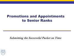 Promotions and Appointments to Senior Ranks