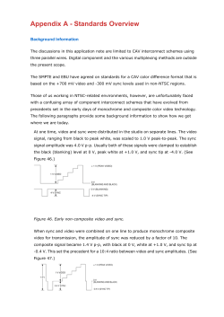 Appendix A - Standards Overview