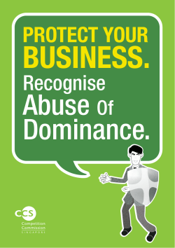 Protect Your Business. Recognise Abuse of Dominance