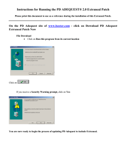 Instructions for Downloading the PD Adequest 2.0 software and