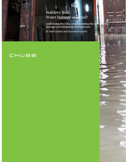 Builders` Risk: Water Damage or Flood?