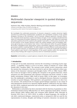 Multimodal character viewpoint in quoted dialogue