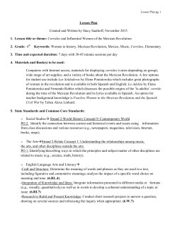 Corridos and Women of the Mexican Revolution.Lesson