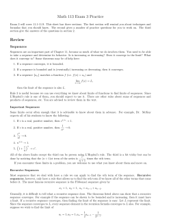 Math 113 Exam 3 Practice Review