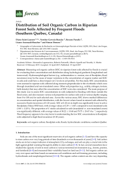 Distribution of Soil Organic Carbon in Riparian Forest Soils Affected