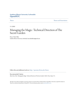 Managing the Magic: Technical Direction of The Secret Garden