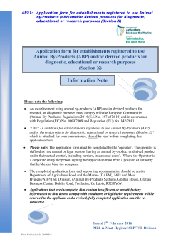 AP21 Application form to use Animal By