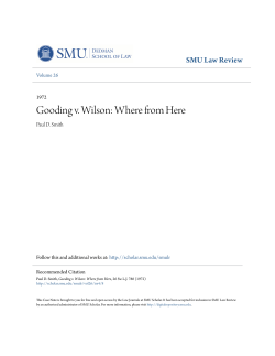 Gooding v. Wilson: Where from Here