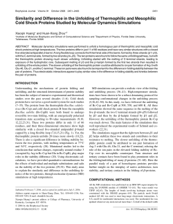 Similarity and Difference in the Unfolding of Thermophilic and
