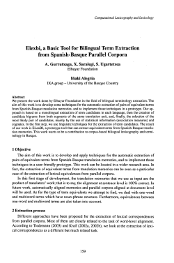 Elexbi, a Basic Tool for Bilingual Term Extraction from Spanish
