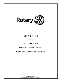 Board Minutes - My Rotary