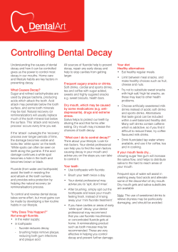 Controlling Dental Decay