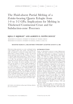 The Fluid-absent Partial Melting of a Zoisite