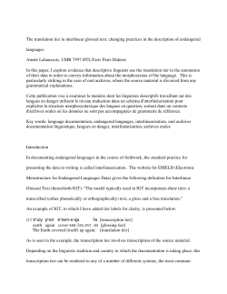 The translation tier in interlinear glossed text: changing practices in