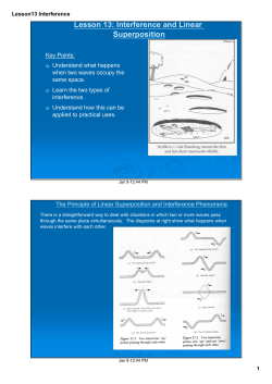 Lesson13 Interference - Holy Trinity Academy
