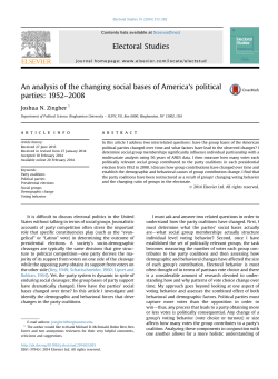 An analysis of the changing social bases of America`s political