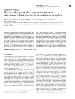 Human urinary bladder carcinomas express adenovirus