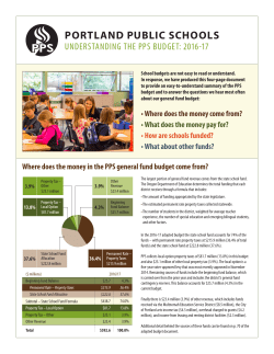 2016/17 Budget Summary - Portland Public Schools