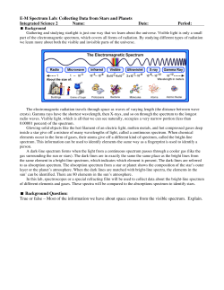 E-M Spectrum Lab: Collecting Data from Stars and Planets