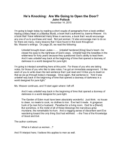 He`s Knocking: Are We Going to Open the Door?