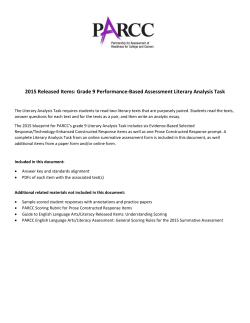 Grade 09 ELA - Literary Analysis Task