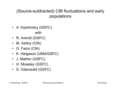 (Source-subtracted) CIB fluctuations and early populations