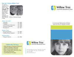Brochure - Willow Tree Cornerstone Child Advocacy Center