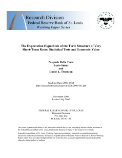 The Expectation Hypothesis of the Term Structure of Very Short