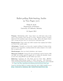Ballot-polling Risk-limiting Audits in Two Pages (&plusmn;1)
