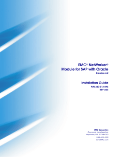 EMC NetWorker Module for SAP with Oracle Release 4.2 Installation