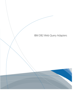 IBM DB2 Web Query Adapters