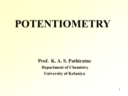 potentiometry - University of Kelaniya