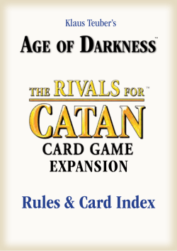 Age of Darkness Expansion – Rules